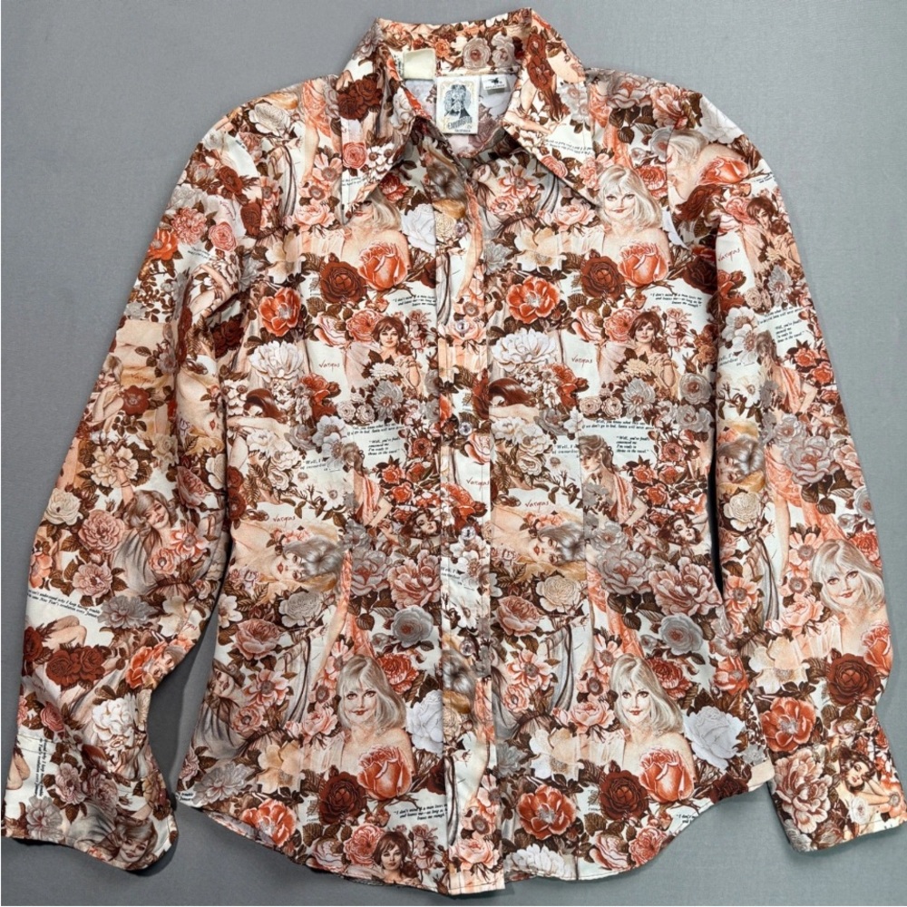 Vintage Kennington Playboy Floral Pin-Up Shirt – 1970s Rare Unisex option - Picture 7 of 7